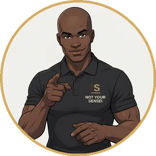 Not Your Sensei animated character (podcast host)